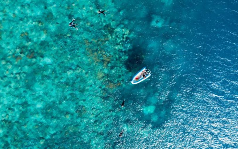 A giant inflatable slide on the Clipper, a the 2 day trip on the Whitsunday Islands
