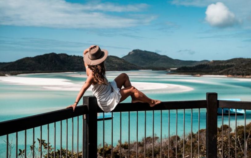 A giant inflatable slide on the Clipper, a the 2 day trip on the Whitsunday Islands