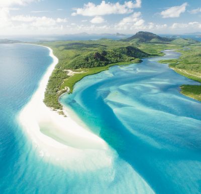 Scenic Flight Aerial photo of Whitehavenbeach in The Whitsunday Islands
