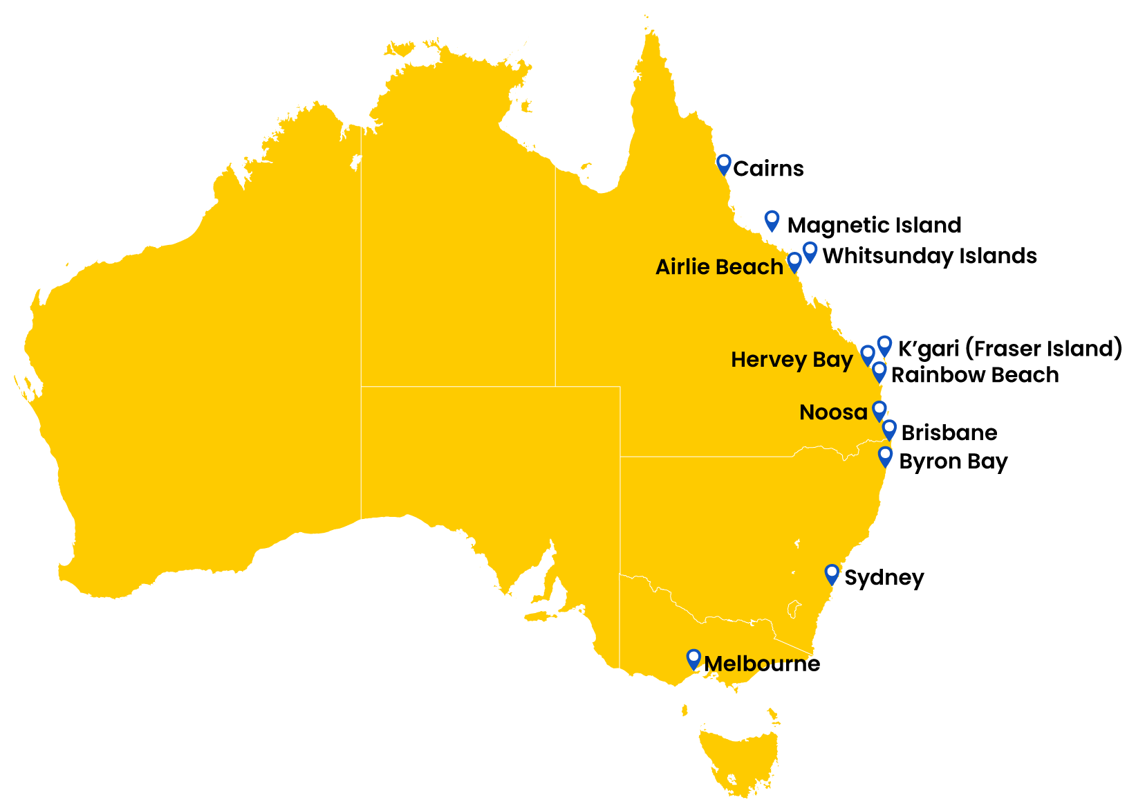 Australian East Coast Map